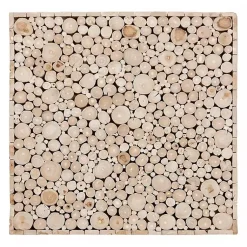 Kirklands Home Coffee Tables|Repurposed Wood Logs Square Coffee Table Tan