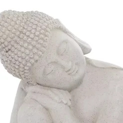 Kirklands Home Garden Statues|Resting Buddha Statue Gray