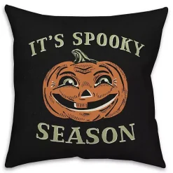 Clearance Retro Pumpkin Spooky Season Throw Pillow Halloween