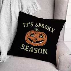 Clearance Retro Pumpkin Spooky Season Throw Pillow Halloween