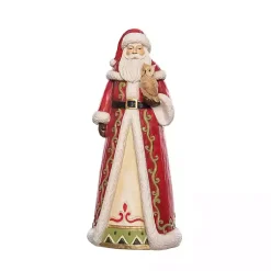 New Robed Santa Figurine with Owl Christmas Decorations