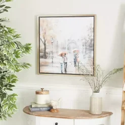 Kirklands Home Framed Art|Romantic Rainy Paris Transitional Framed Wall Art