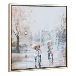 Kirklands Home Framed Art|Romantic Rainy Paris Transitional Framed Wall Art