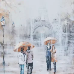 Kirklands Home Framed Art|Romantic Rainy Paris Transitional Framed Wall Art