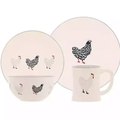Kirklands Home Dinnerware|Rooster Stoneware 16-pc. Dinnerware Set Ivory