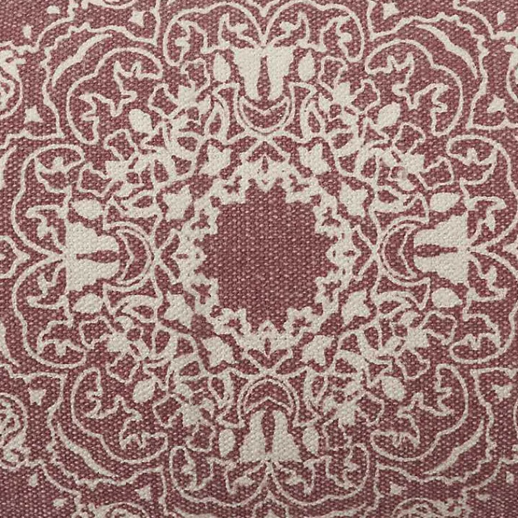 Hot Rose Bohemian Medallion Lumbar Pillow Pillows