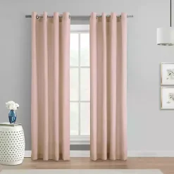 Kirklands Home Curtains & Drapes|Rose Crinkle Harmony Curtain Panel, 84 in. Pink