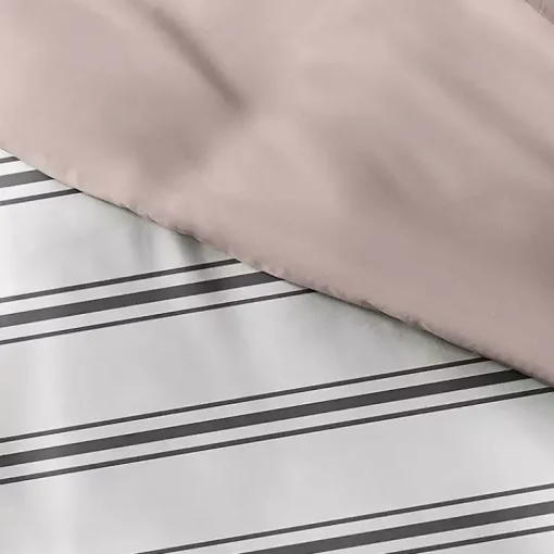 Kirklands Home Duvets|Rose Pink Echo Stripe 2-pc. Twin Duvet Cover Set