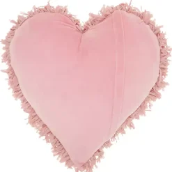 New Rose Shaggy Heart Shaped Pillow Valentines Day Decorations