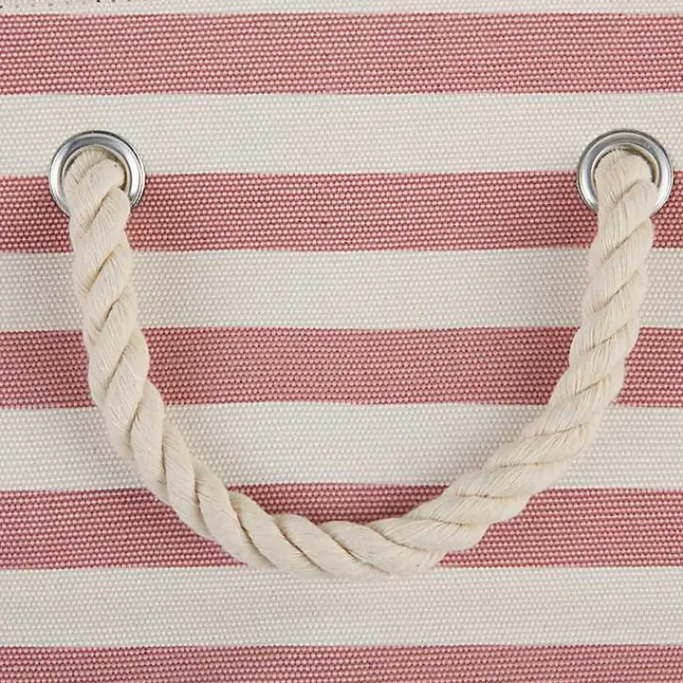 New Rose Striped Paw Medium Rectangular Pet Bin Baskets & Boxes