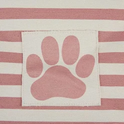 New Rose Striped Paw Medium Rectangular Pet Bin Baskets & Boxes