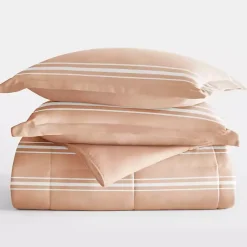 Kirklands Home Comforters|Rose Striped Reversible 3-pc. Queen Comforter Set Pink