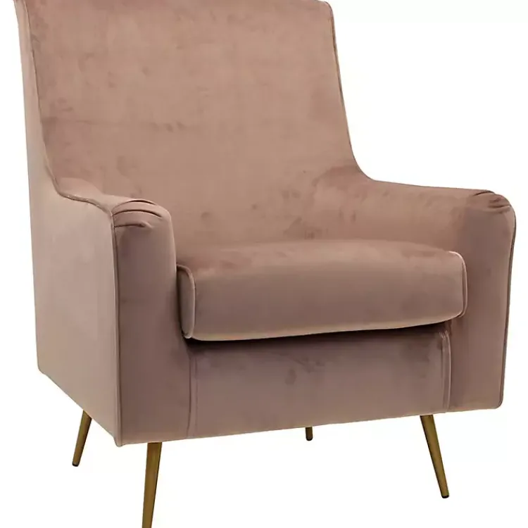 Kirklands Home Accent Chairs|Rose Velvet Lana Accent Chair Pink