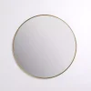 Kirklands Home Framed Mirrors|Round Antique Brass Nouveau Wall Mirror