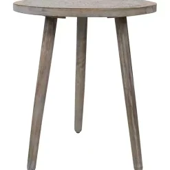 Kirklands Home Accent & End Tables|Round Antique Engraved Accent Table Gray
