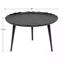 Kirklands Home Coffee Tables|Round Alessia Coffee Table Black