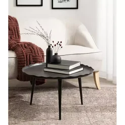 Kirklands Home Coffee Tables|Round Alessia Coffee Table Black