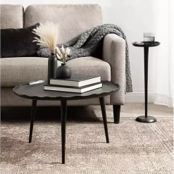 Kirklands Home Coffee Tables|Round Alessia Coffee Table Black