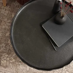 Kirklands Home Coffee Tables|Round Alessia Coffee Table Black