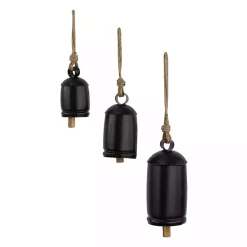 Hot Round Iron Hanging Bells, Set of 3 Decorative Accents