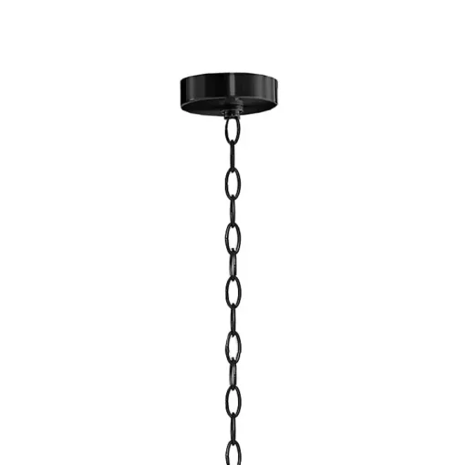 Kirklands Home Chandeliers & Pendant Lighting|Round Iron Ornate Pendant Light Black