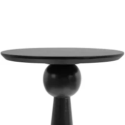 Kirklands Home Accent & End Tables|Round Wood Jess Accent Table Black