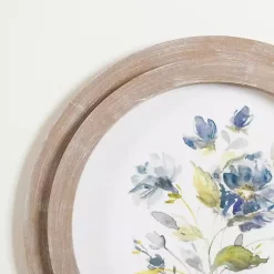 Kirklands Home Framed Art|Round Blue Florals I Framed Art Print