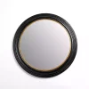 Kirklands Home Decorative Mirrors|Round Bodiford Black and Gold Wall Mirror