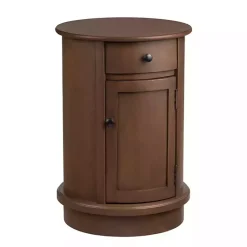 Kirklands Home Accent & End Tables|Round Beckly Accent Table Brown