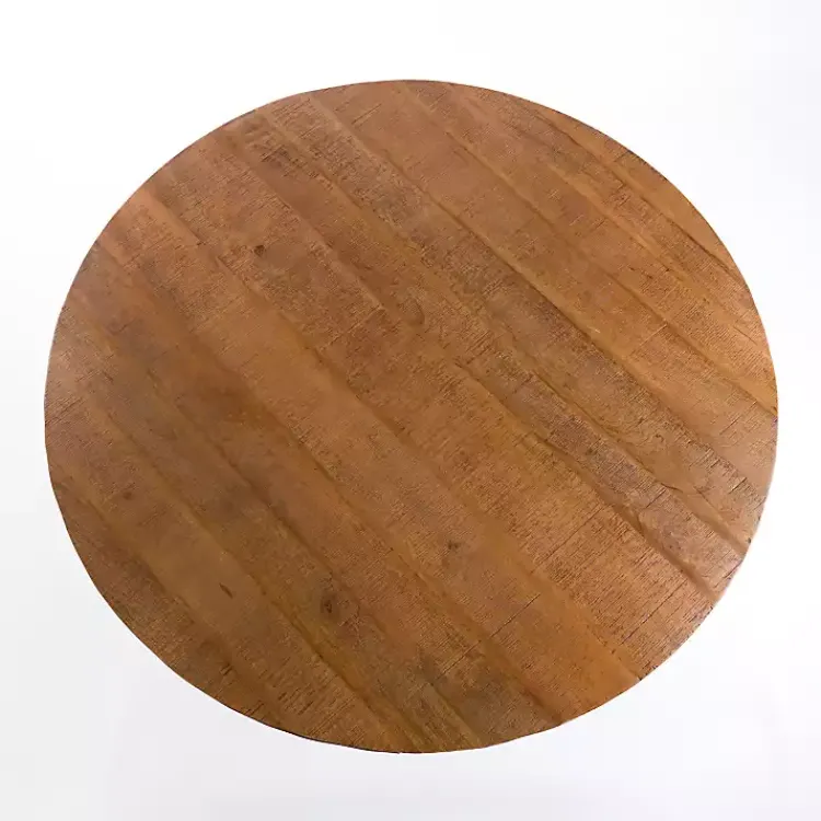 Kirklands Home Dining Tables|Round Wood Pedestal Dining Table Brown