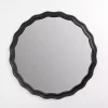 Kirklands Home Decorative Mirrors|Round Catorina Black Wavy Wall Mirror
