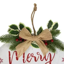 Round Christmas & Holidays Wall Plaques, Set of 2 Christmas Art & Wall Decor