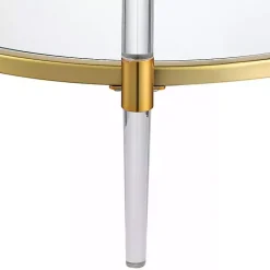 Kirklands Home Coffee Tables|Round Acrylic and Glass Coffee Table Clear