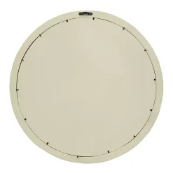 Kirklands Home Decorative Mirrors|Round Cream Mango Wood Wall Mirror