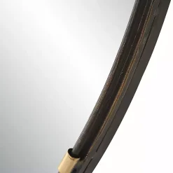 Kirklands Home Decorative Mirrors|Round Dark Bronze and Gold Wall Mirror