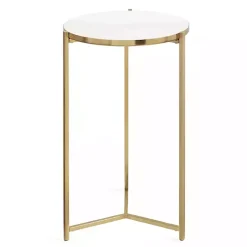 Kirklands Home Accent & End Tables|Round Aguilar Accent Table Gold