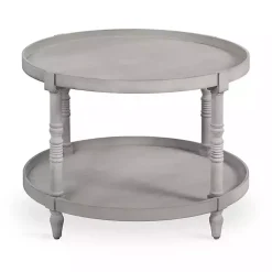 Kirklands Home Coffee Tables|Round Bellport Coffee Table Gray