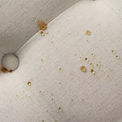 Kirklands Home Benches & Ottomans|Round Cepheus Tufted Ottoman Ivory