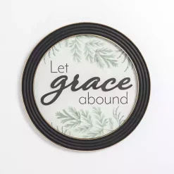 Kirklands Home Wall Quotes & Signs|Round Let Grace Abound Wall Plaque