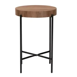 Kirklands Home Accent & End Tables|Round Light Wood X Base Accent Table Brown