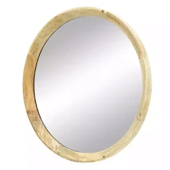Kirklands Home Decorative Mirrors|Round Mango Wood Wall Mirror