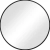 Kirklands Home Framed Mirrors|Round Matte Black Thin Frame Mirror