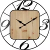 Kirklands Home Clocks|Round Metal & Square Wood Wall Clock