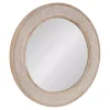 Kirklands Home Decorative Mirrors|Round Natural Rattan Wall Mirror