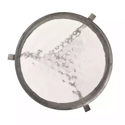 Kirklands Home Accent & End Tables|Round Pewter Aguilar Accent Table