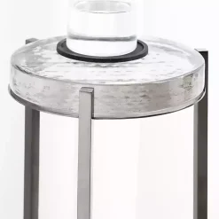 Kirklands Home Accent & End Tables|Round Pewter Aguilar Accent Table
