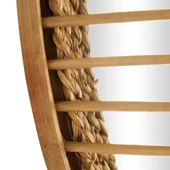 Kirklands Home Decorative Mirrors|Round Seagrass and Bamboo Wall Mirror