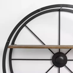 Kirklands Home Shelves|Round Wagon Wheel Wall Shelf