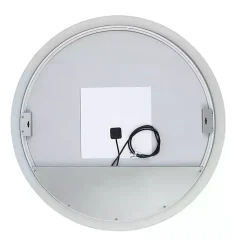Kirklands Home Decorative Mirrors|Round Whit LED Wall Mirror