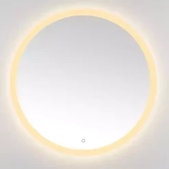 Kirklands Home Decorative Mirrors|Round Whit LED Wall Mirror